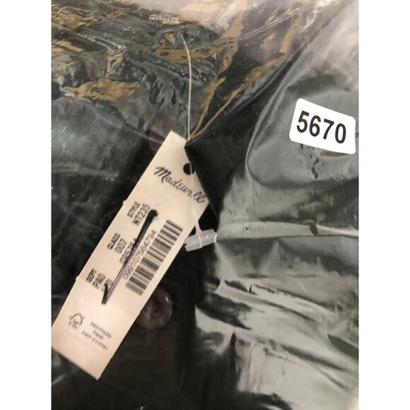 Madewell Relaxed Dolman Top Button-Up Shirt Satin Luxury Forest Green NWT Medium - Picture 9 of 9